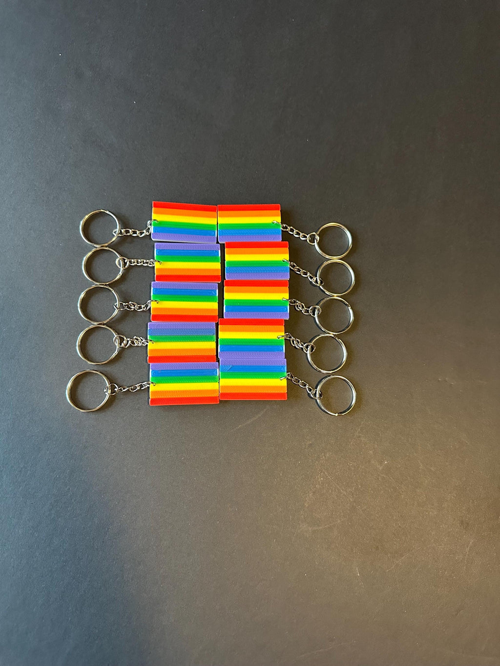 3D Printed Pride Flag Keychains