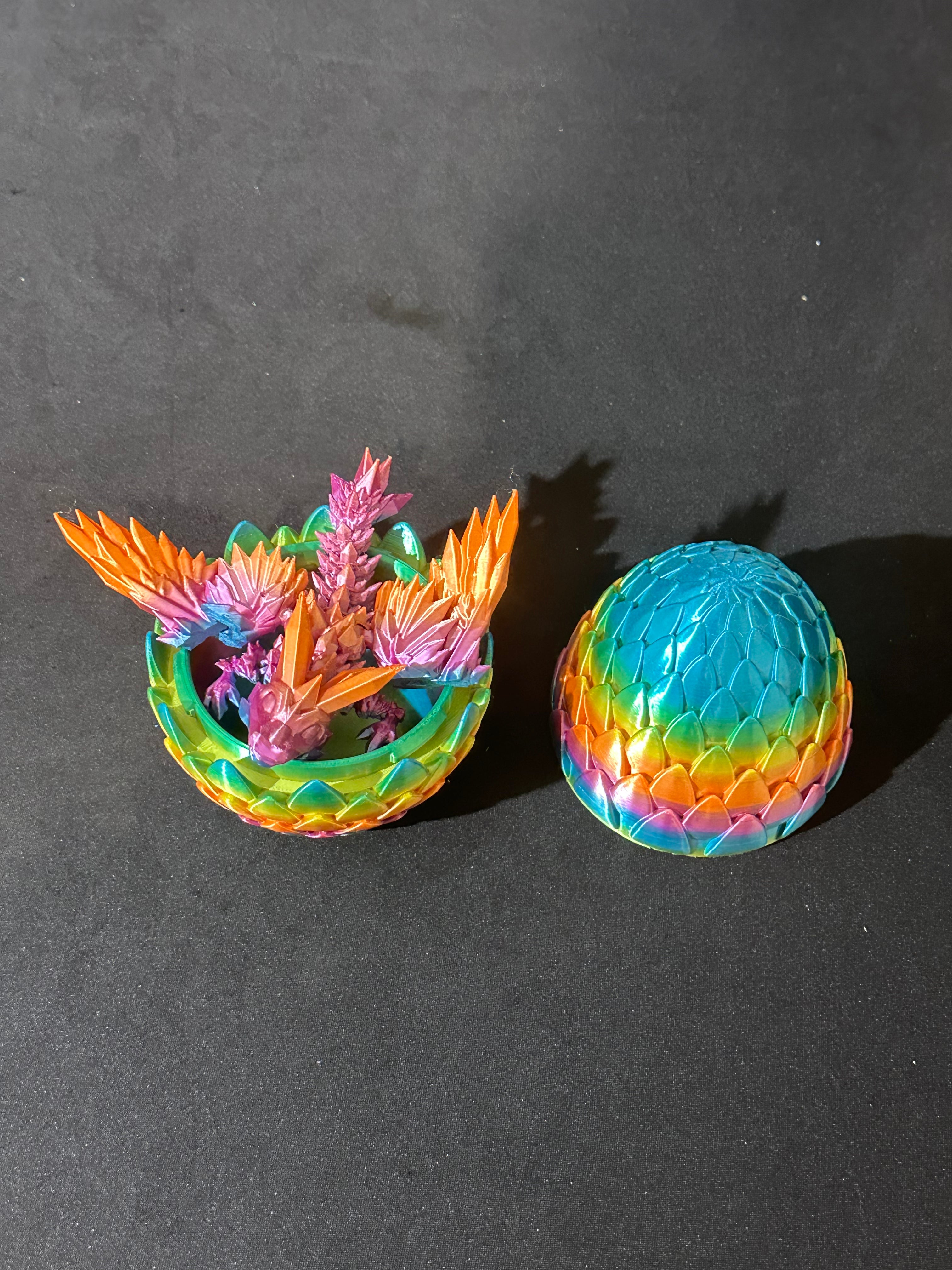 Dragon egg with baby dragon ￼