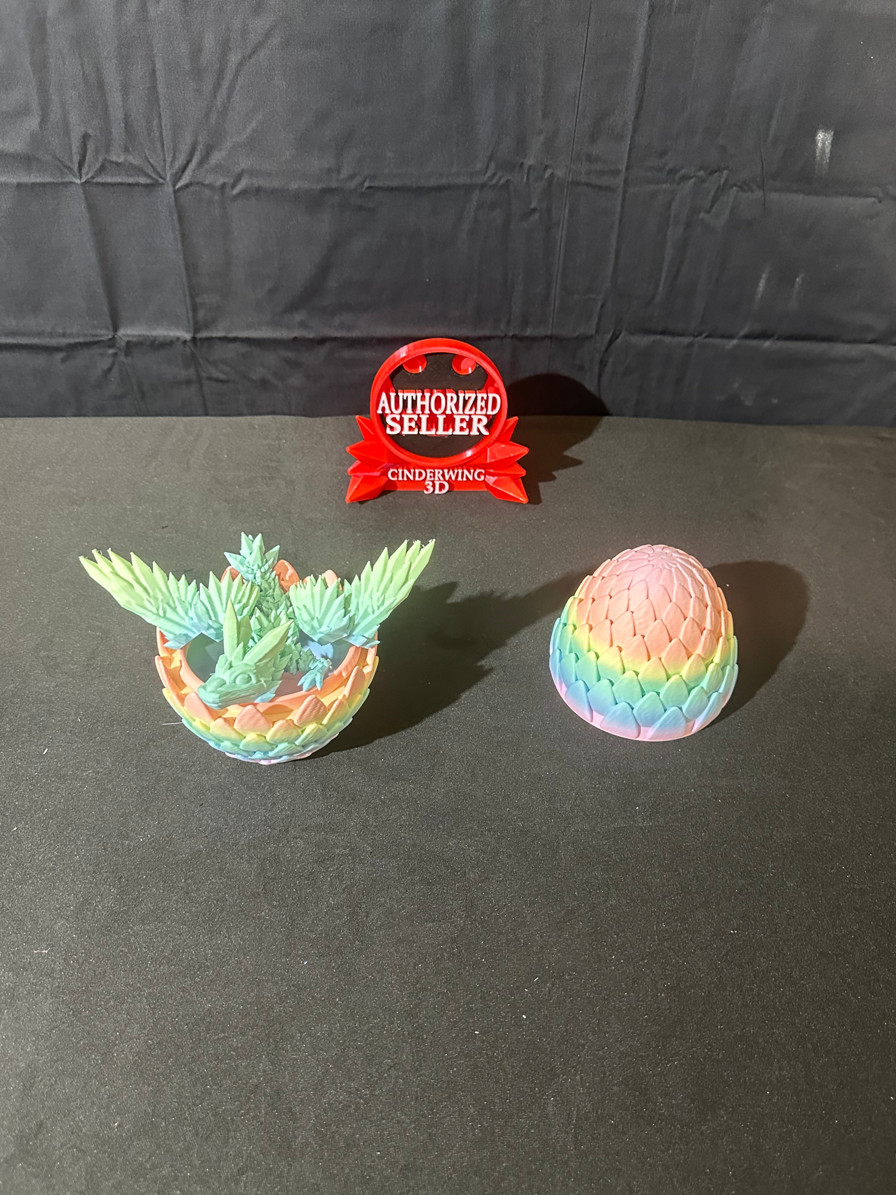 Dragon egg with baby dragon