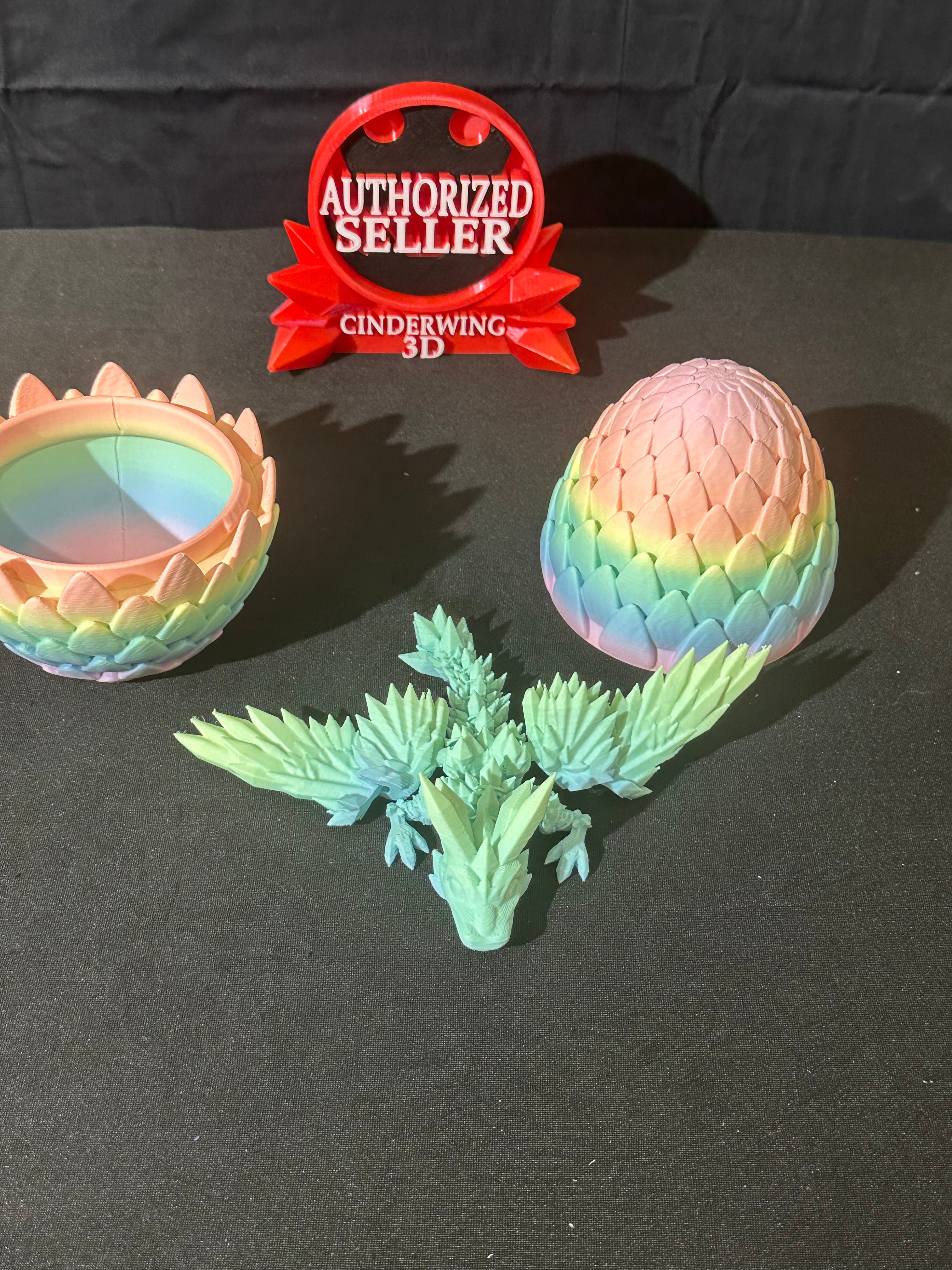 Dragon egg with baby dragon