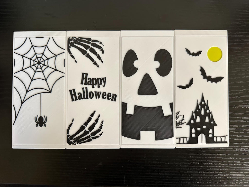 Halloween themed lantern panels